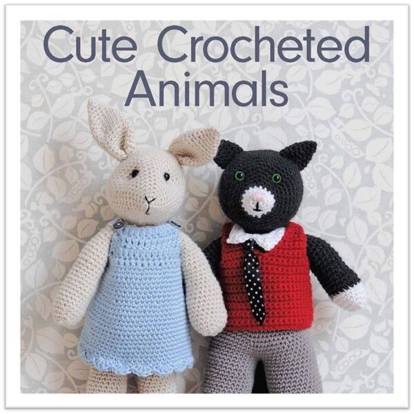 Book. cute crocheted anmials, square